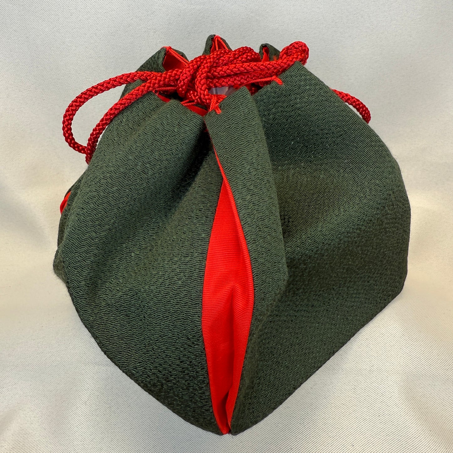 "Holiday Colors" Japanese Kinchaku Drawstring Bag