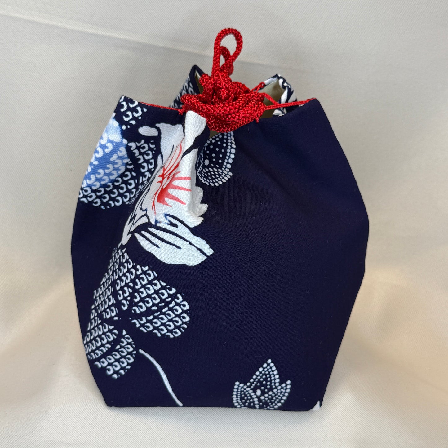"Yukata Style" Japanese Kinchaku Drawstring Bag
