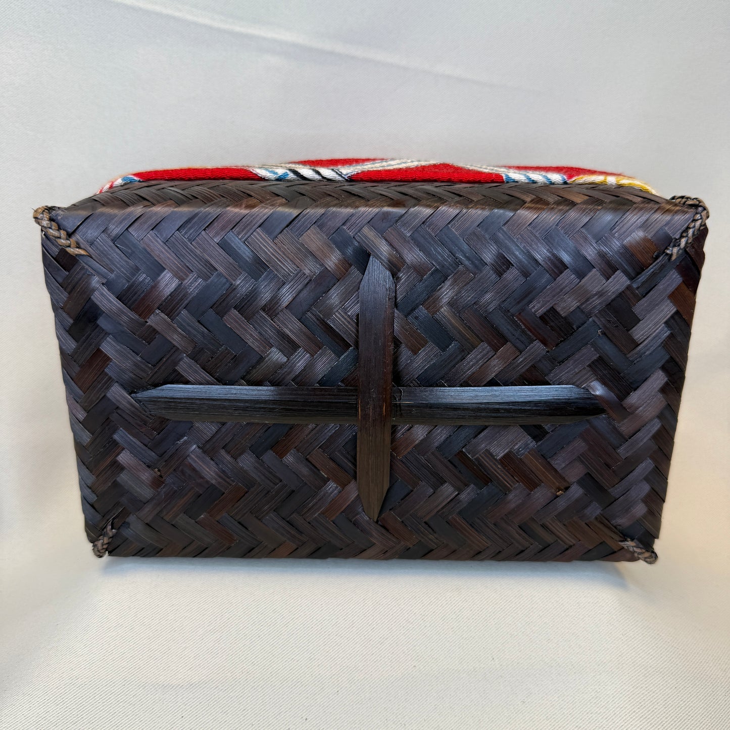 "Festive Ribbons" Japanese Kinchaku Basket Bag