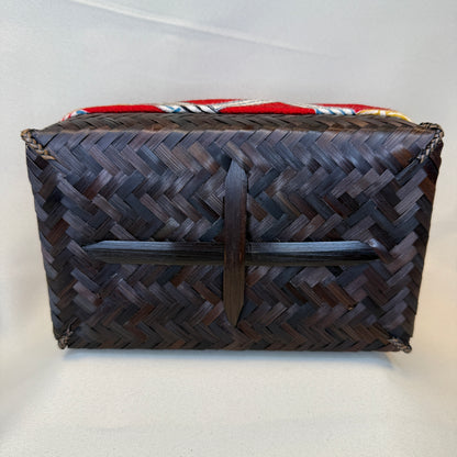 "Festive Ribbons" Japanese Kinchaku Basket Bag