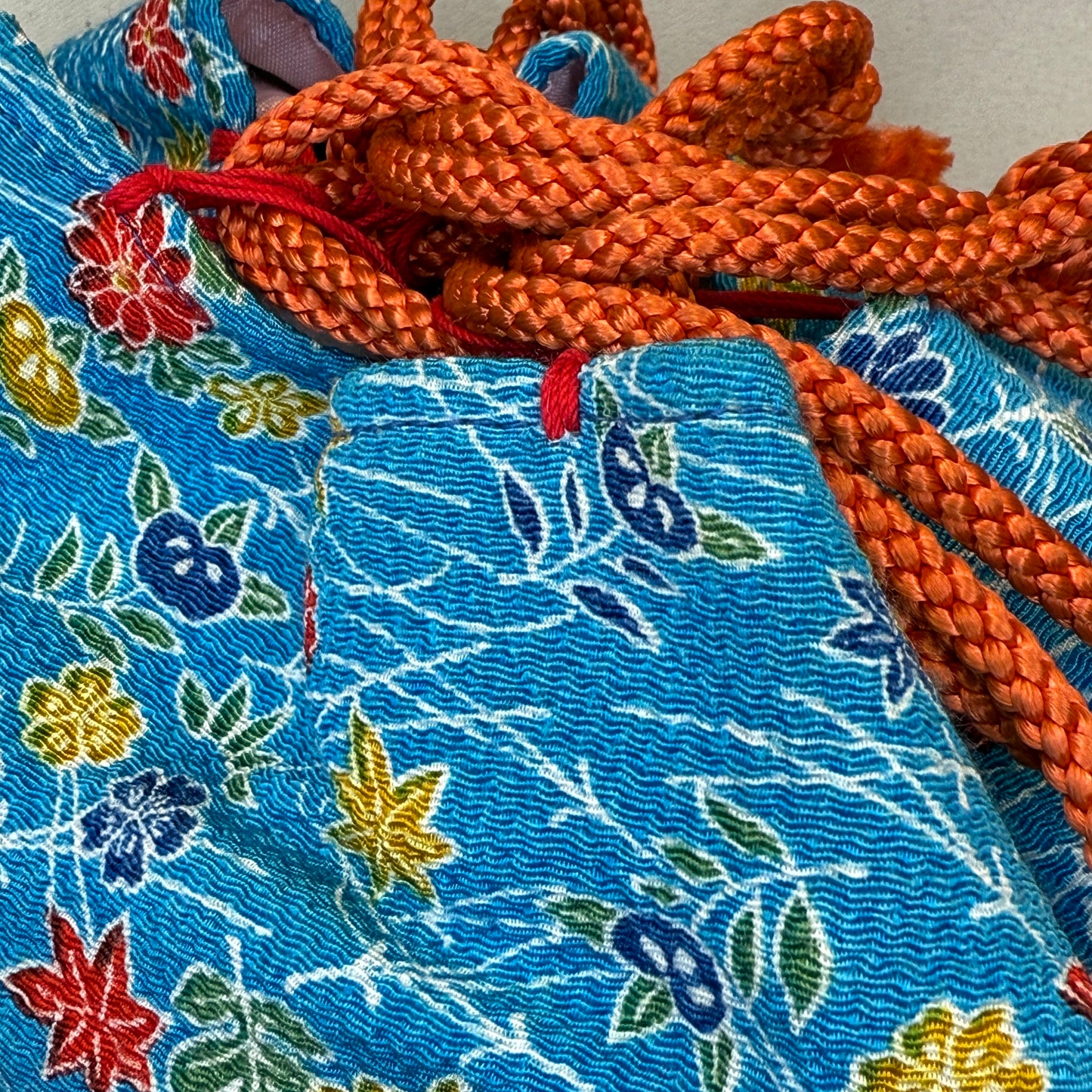 "Summer Harmony" Japanese Kinchaku Basket Bag