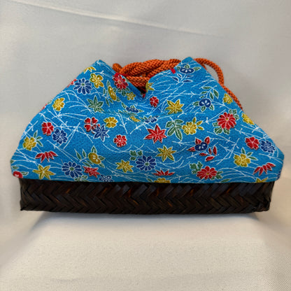 "Summer Harmony" Japanese Kinchaku Basket Bag