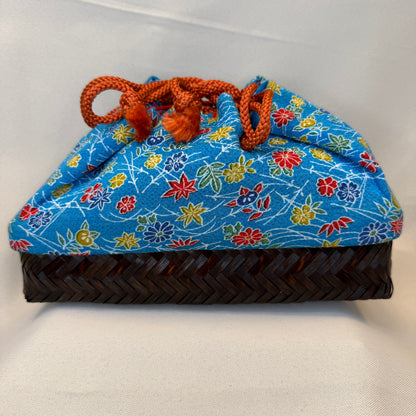 "Summer Harmony" Japanese Kinchaku Basket Bag