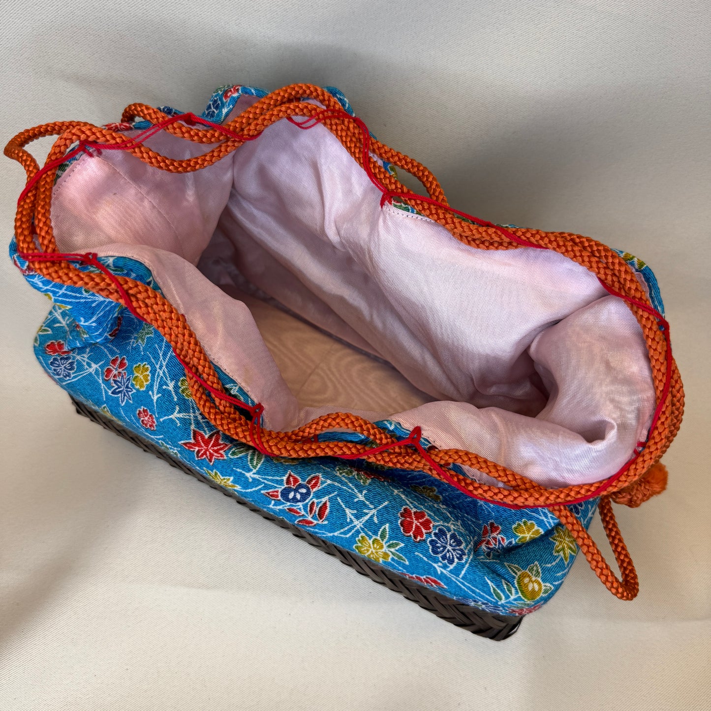 "Summer Harmony" Japanese Kinchaku Basket Bag