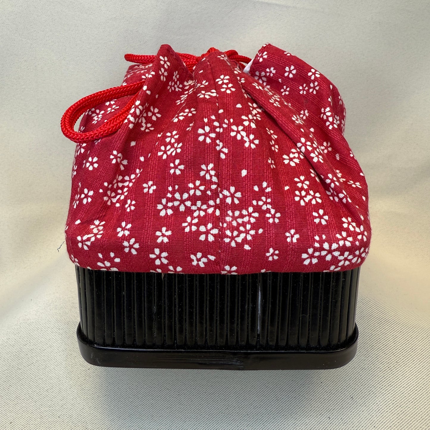 "Cherry Lane" Japanese Kinchaku Basket Bag