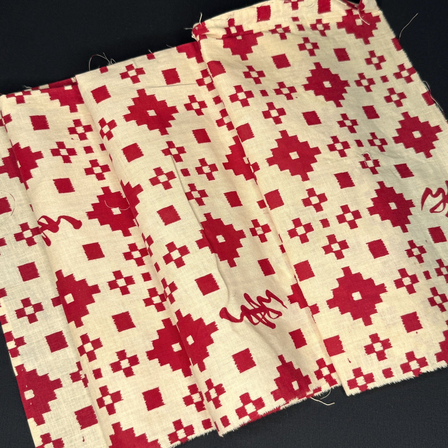 "Congratulations in Red" Vintage Kimono Yardage