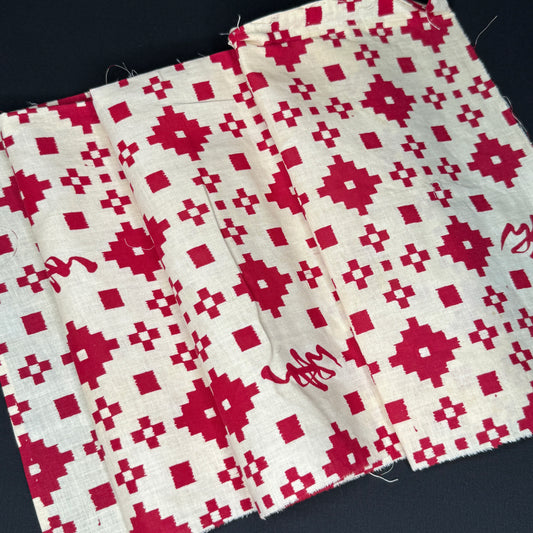 "Congratulations in Red" Vintage Kimono Yardage