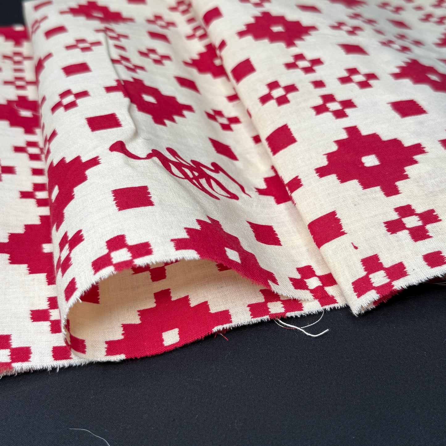 "Congratulations in Red" Vintage Kimono Yardage