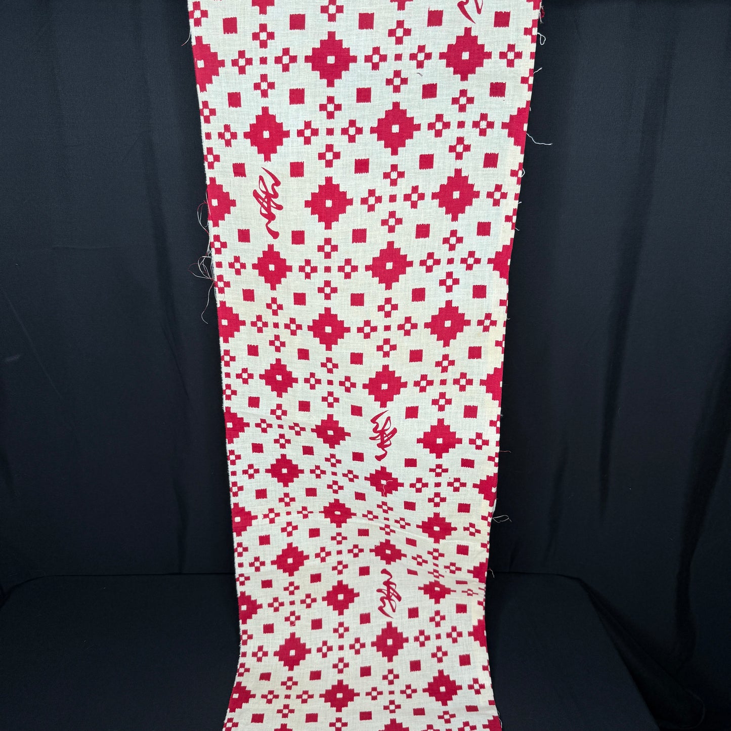 "Congratulations in Red" Vintage Kimono Yardage