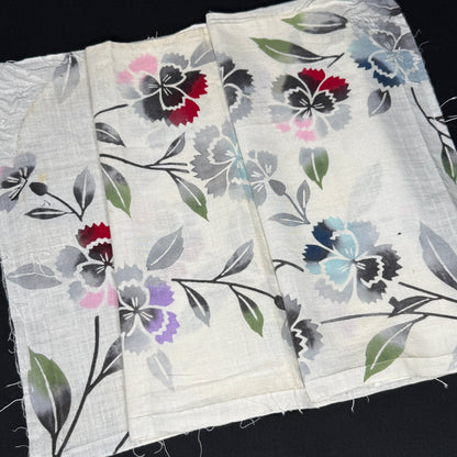 "Wild Dianthus" Vintage Kimono Yardage