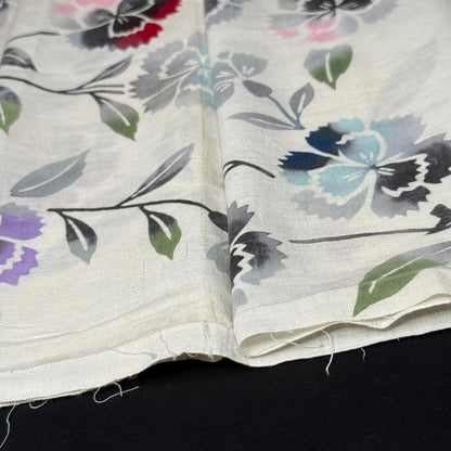 "Wild Dianthus" Vintage Kimono Yardage