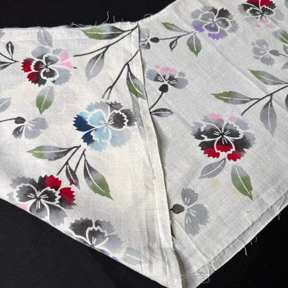 "Wild Dianthus" Vintage Kimono Yardage