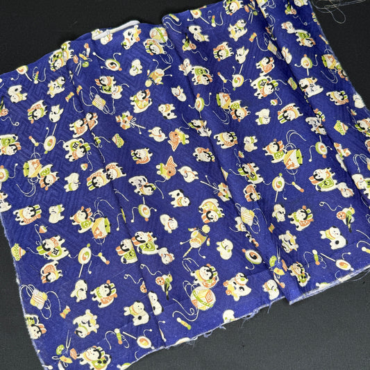 "Playtime Treasures" Vintage Kimono Yardage