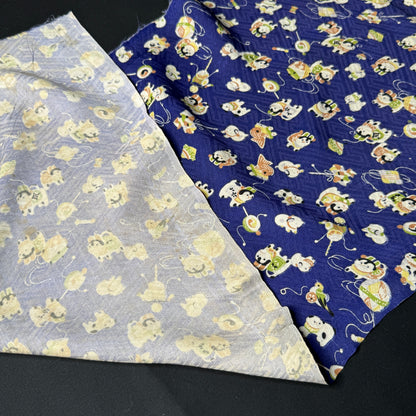 "Playtime Treasures" Vintage Kimono Yardage