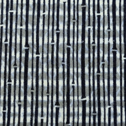 "Bamboo Stripes" Vintage Kimono Yardage