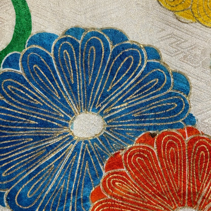 "Royal Fans" Vintage Furisode Kimono