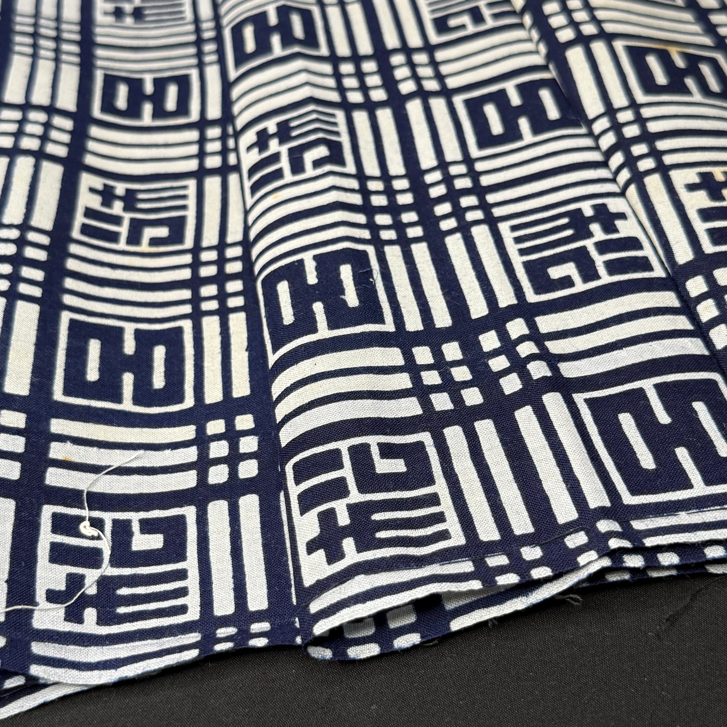 "Grid Blocks" Vintage Kimono Yardage