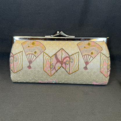 "Brocade Fans" Japanese Clutch Purse