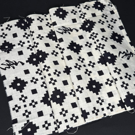 "Congratulations in Black" Vintage Kimono Yardage