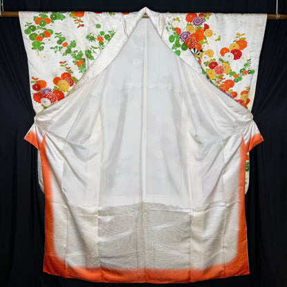 "Flowered Carts" Vintage Furisode Kimono