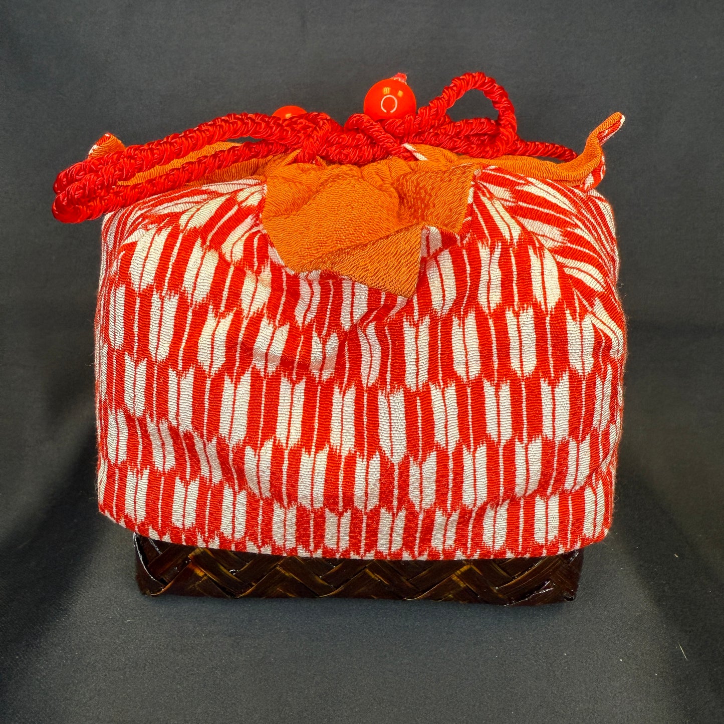 "Arrows of Fortune" Japanese Kinchaku Basket Bag