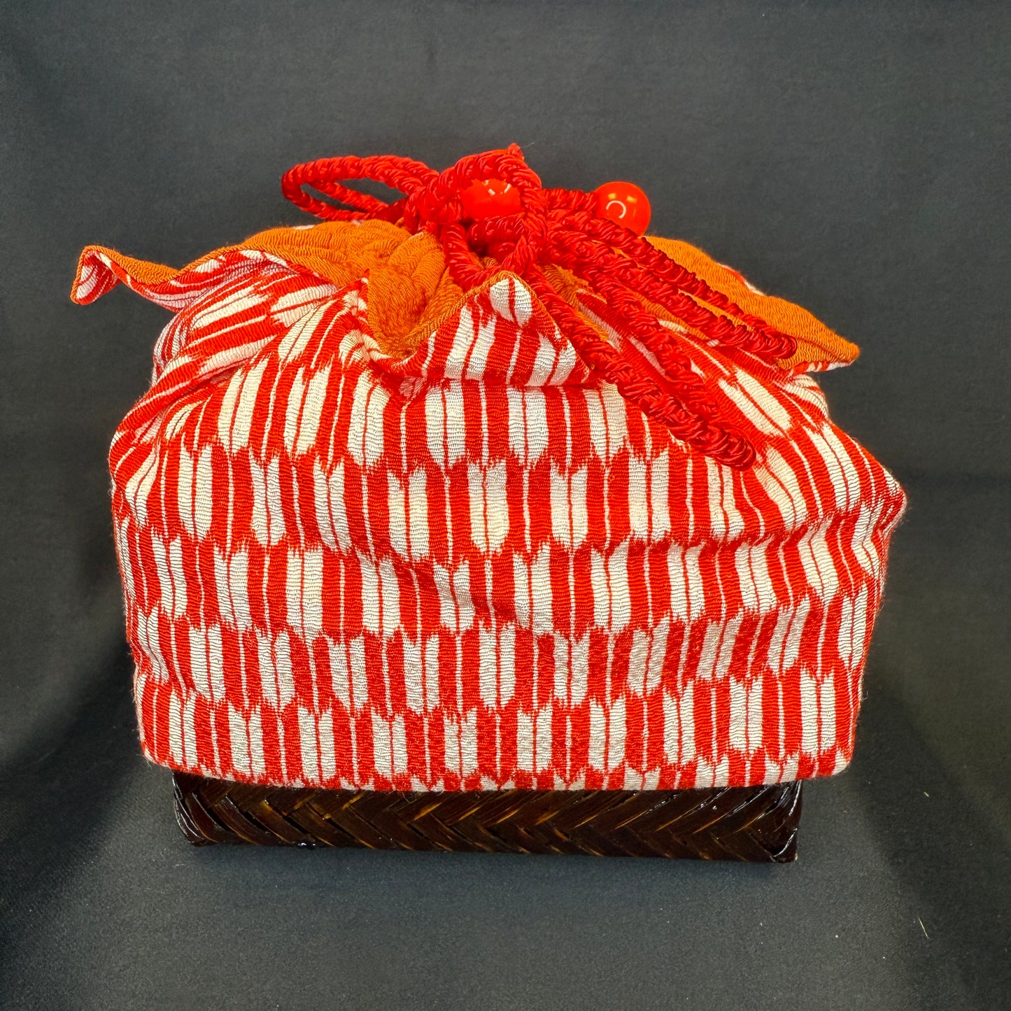 "Arrows of Fortune" Japanese Kinchaku Basket Bag