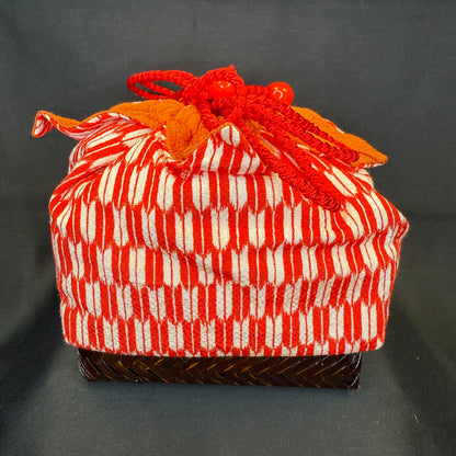 "Arrows of Fortune" Japanese Kinchaku Basket Bag