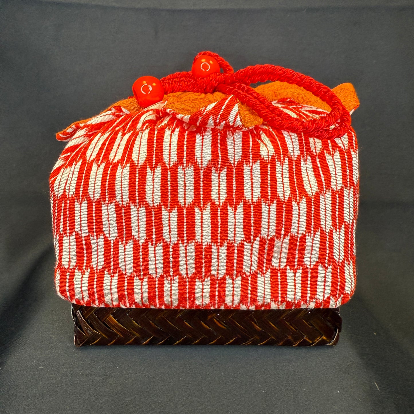 "Arrows of Fortune" Japanese Kinchaku Basket Bag