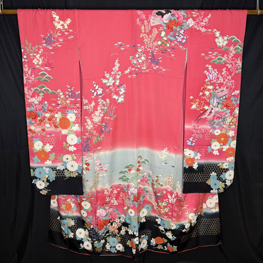 "Palace Coach" Vintage Furisode Kimono