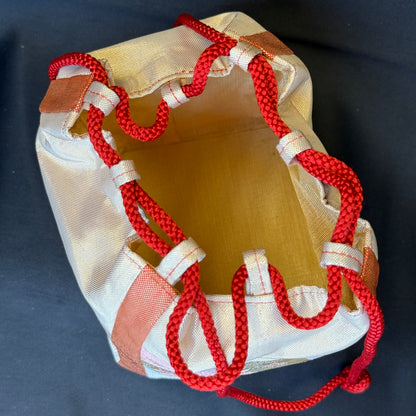 "Kimono Bloom" Japanese Kinchaku Drawstring Bag