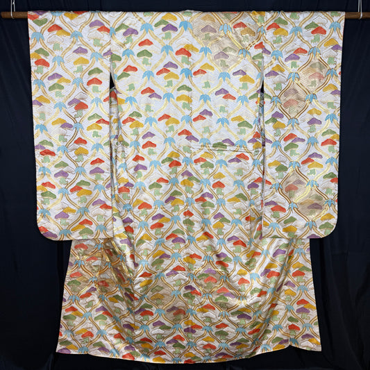 "Tatewaku, Pine, Bamboo" Vintage Furisode Kimono