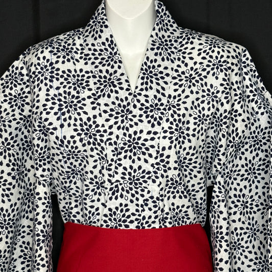 "Starburst Petals" Vintage Japanese Yukata