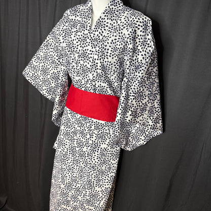 "Starburst Petals" Vintage Japanese Yukata