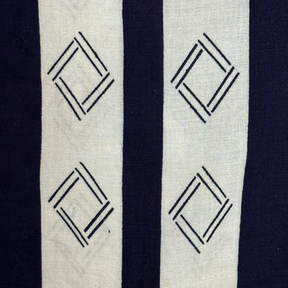 "Indigo Lattice" Vintage Japanese Yukata