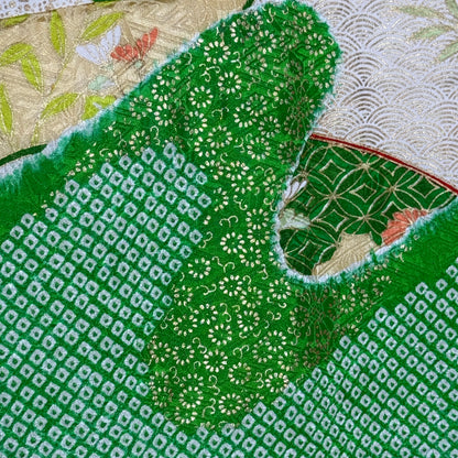 "Sensu Shibori" Vintage Furisode Kimono