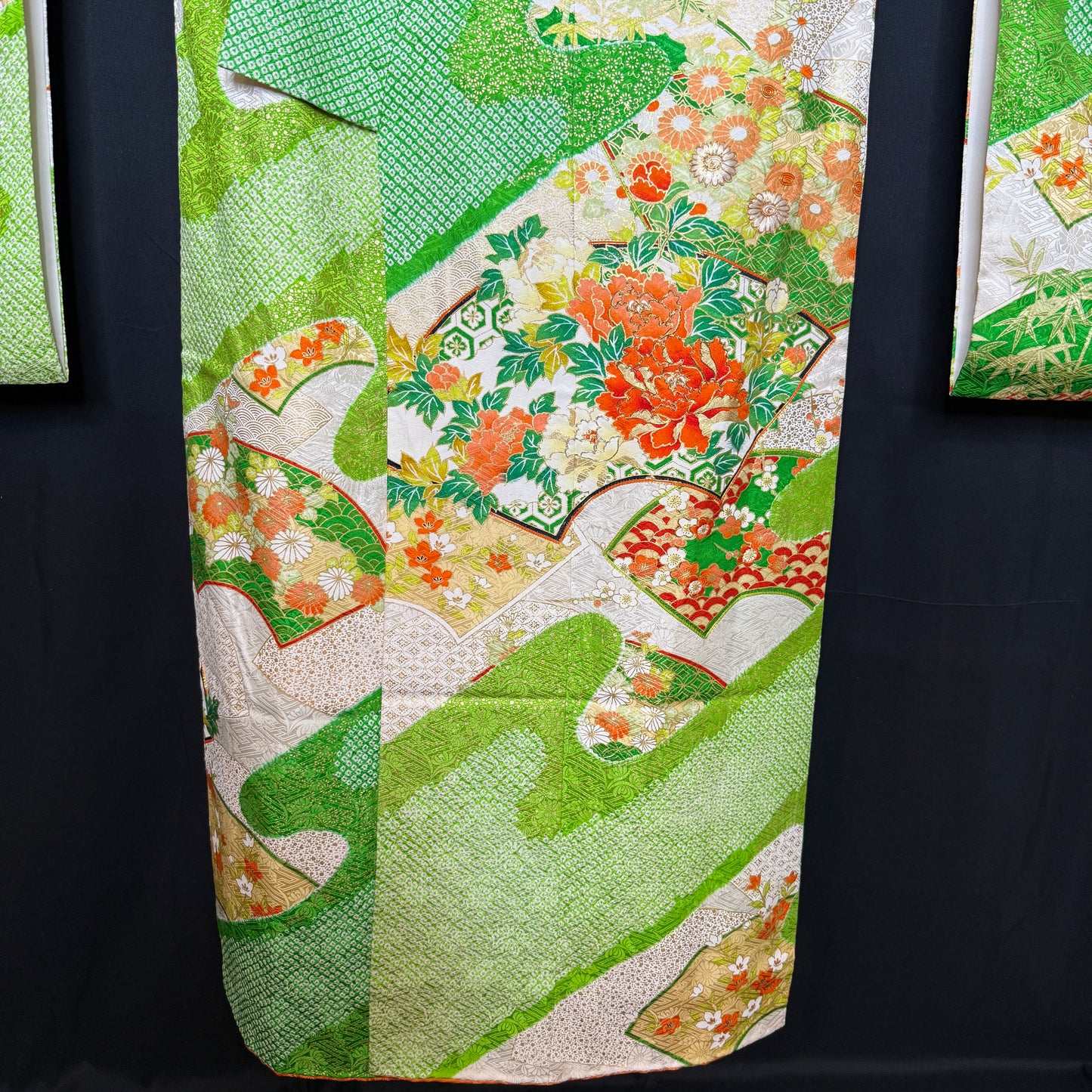 "Sensu Shibori" Vintage Furisode Kimono