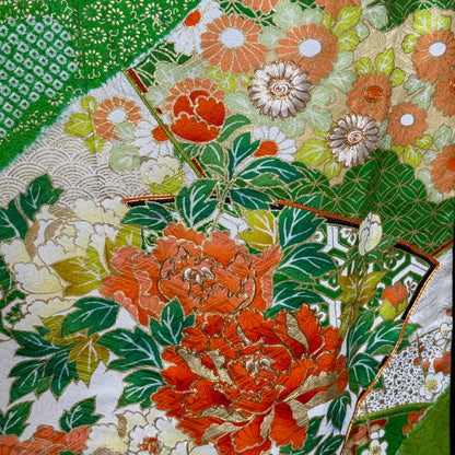 "Sensu Shibori" Vintage Furisode Kimono