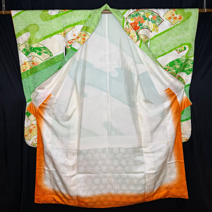 "Sensu Shibori" Vintage Furisode Kimono