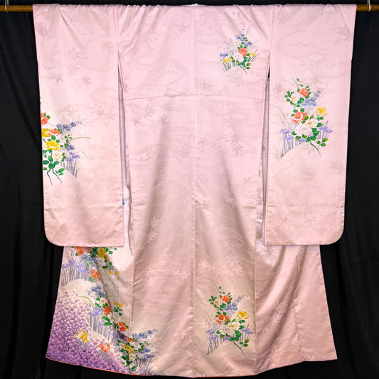 "Pastel Pink" Vintage Furisode Kimono