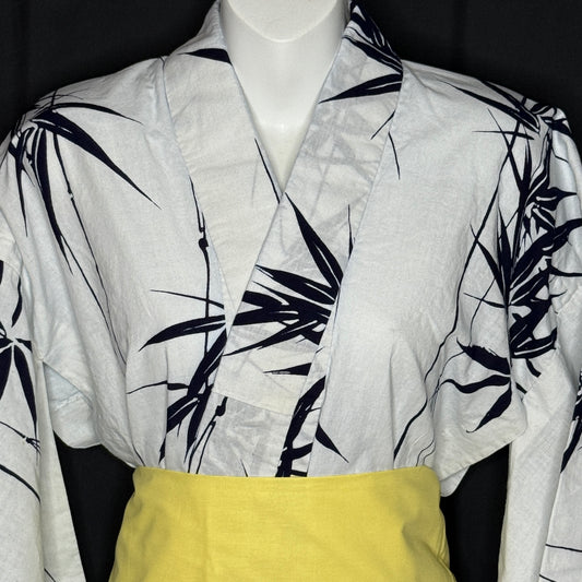 "Shadow Bamboo" Vintage Japanese Yukata
