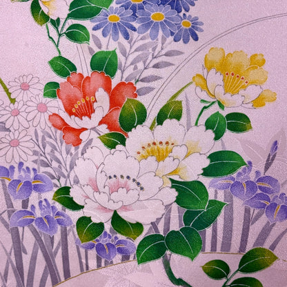 "Pastel Pink" Vintage Furisode Kimono