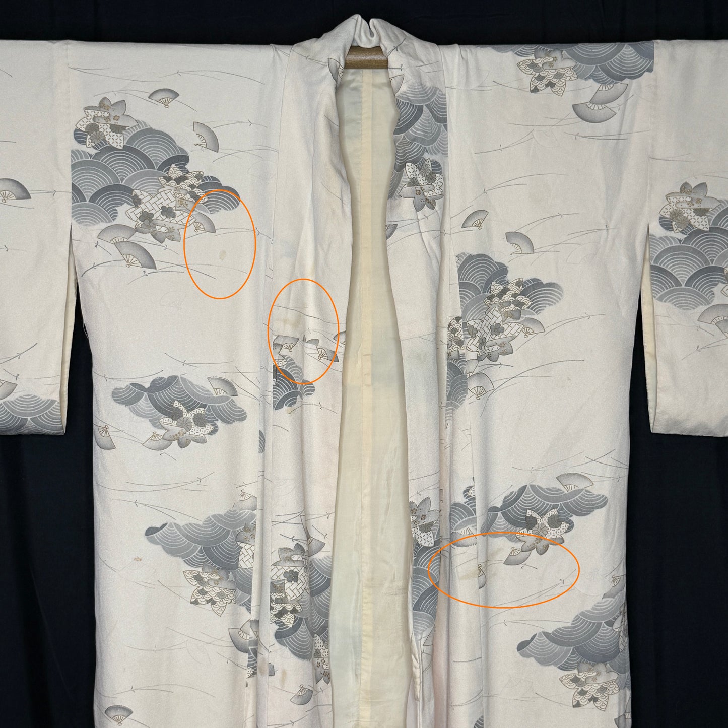 "Winter Shore" Vintage Woman's Kimono