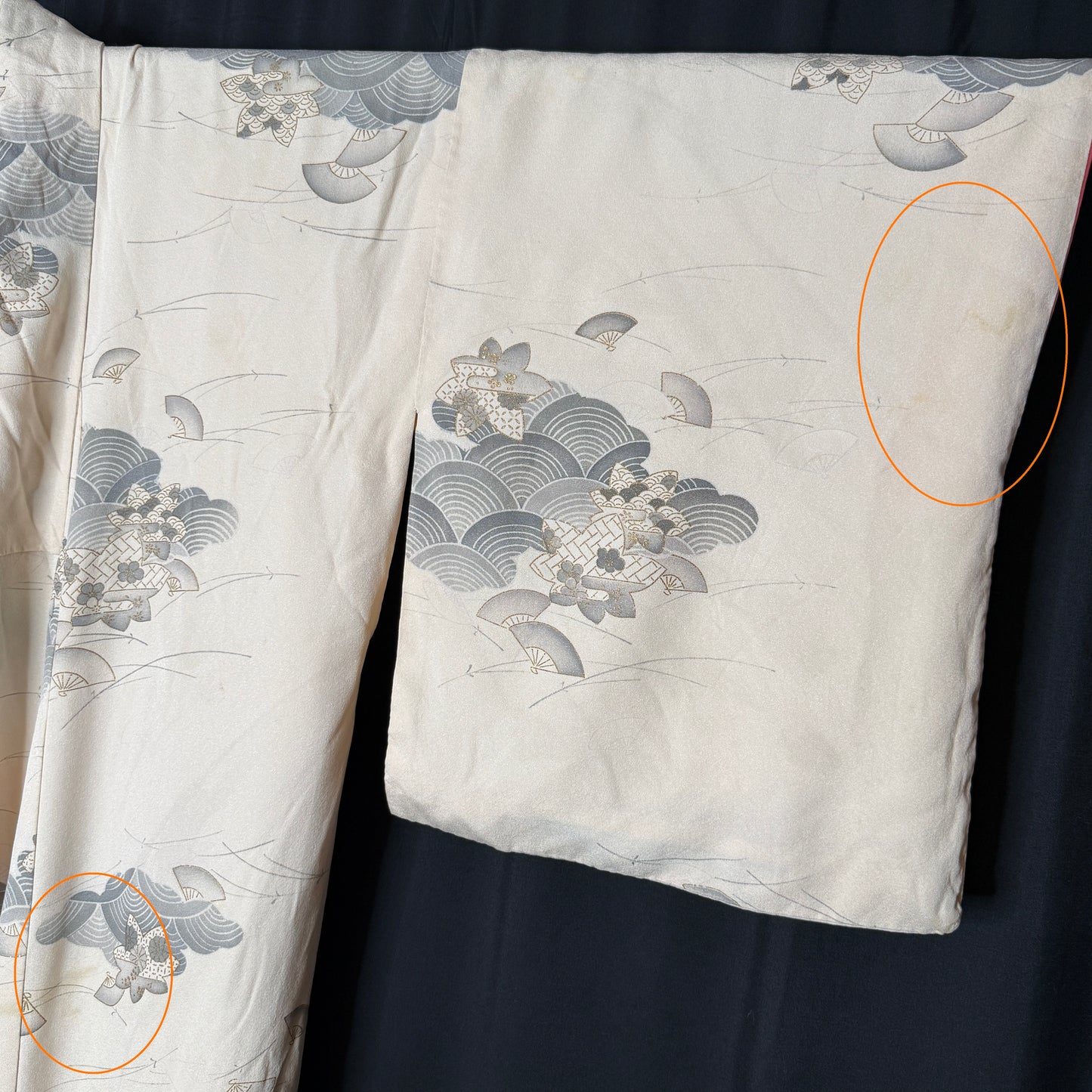 "Winter Shore" Vintage Woman's Kimono