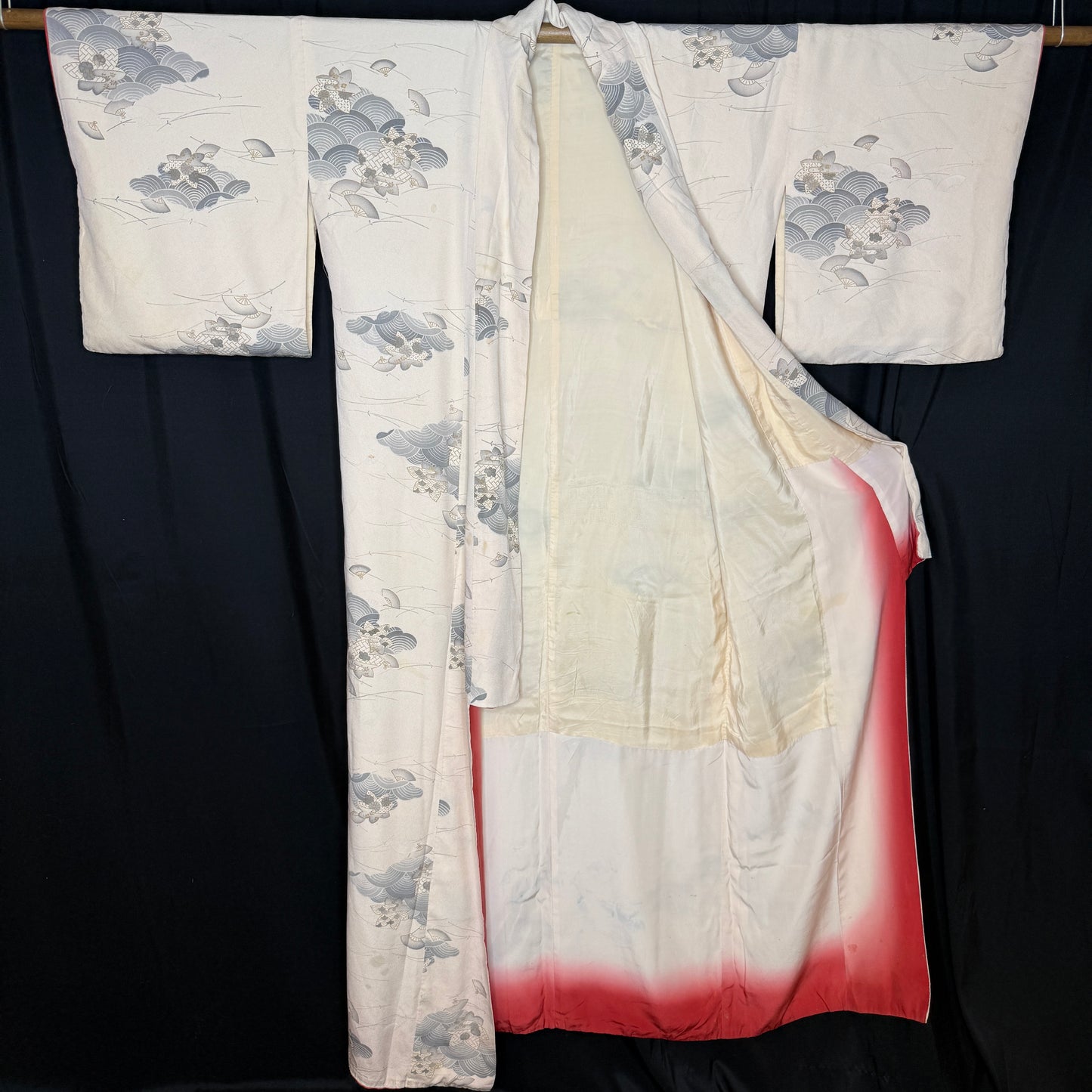 "Winter Shore" Vintage Woman's Kimono
