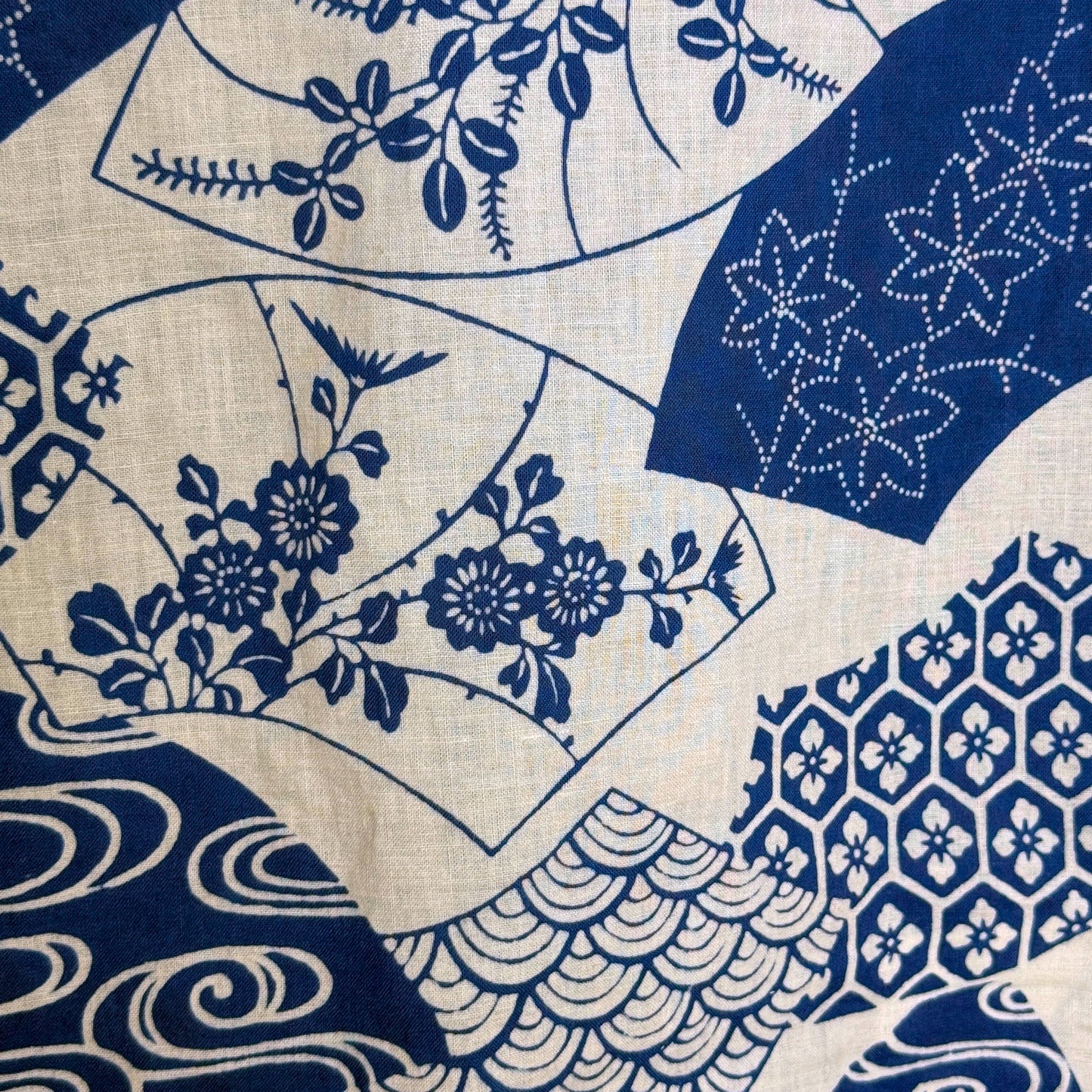 "Fan Meadow" Vintage Japanese Yukata
