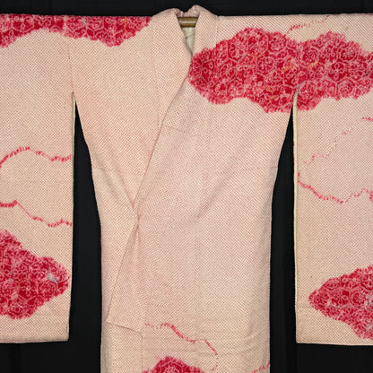 "Shibori Clouds" Vintage Furisode Kimono