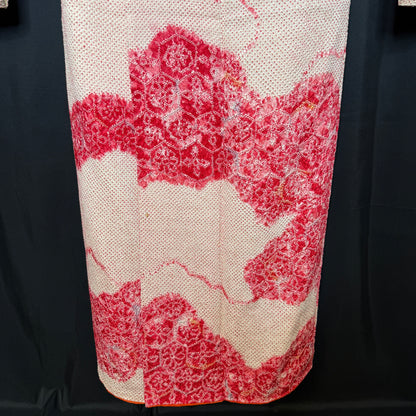 "Shibori Clouds" Vintage Furisode Kimono
