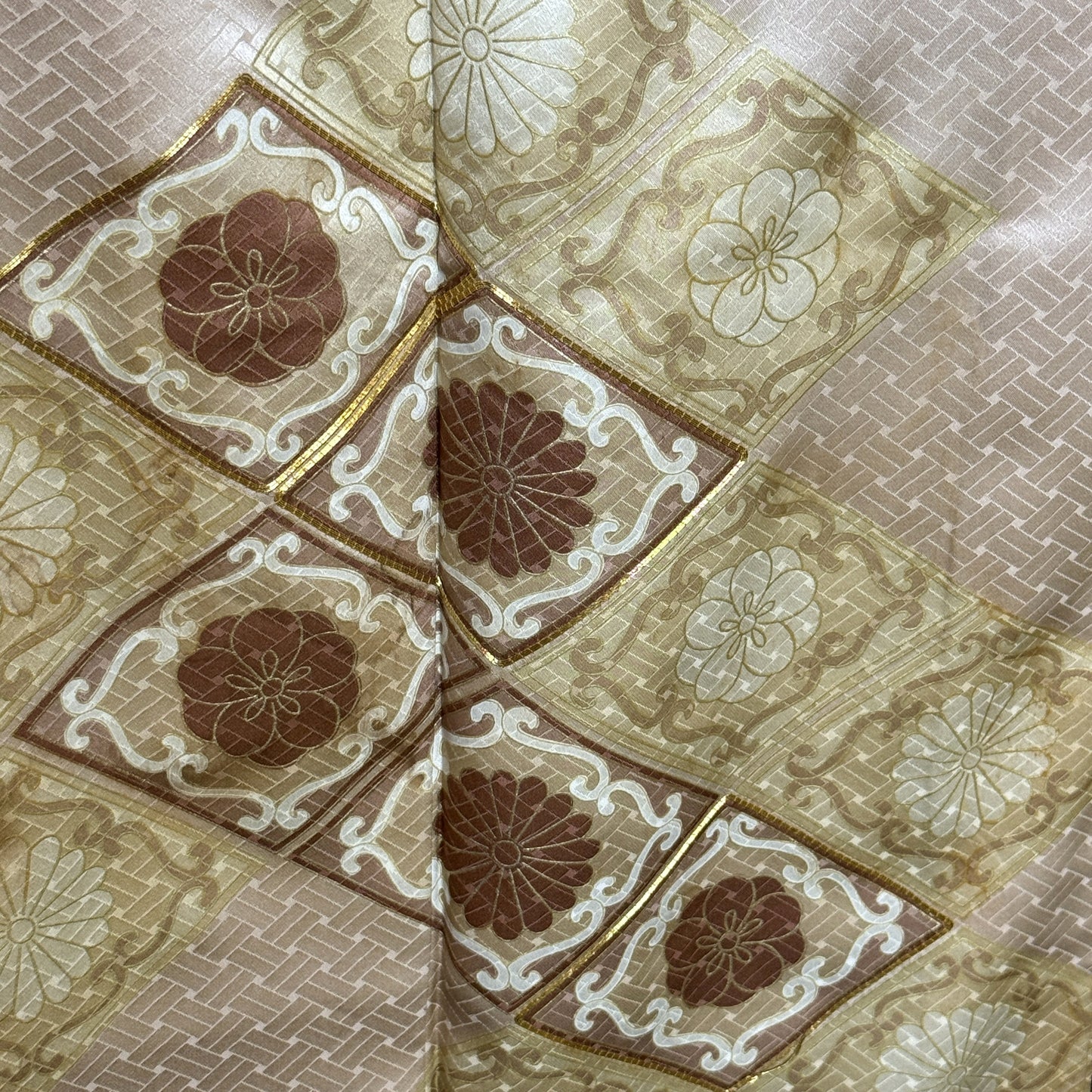 "Floral Lattice" Vintage Woman's Kimono