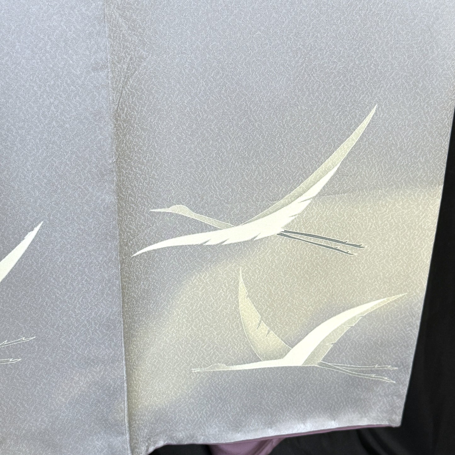 "Graceful Cranes" Vintage Woman's Kimono
