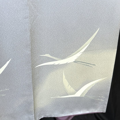 "Graceful Cranes" Vintage Woman's Kimono